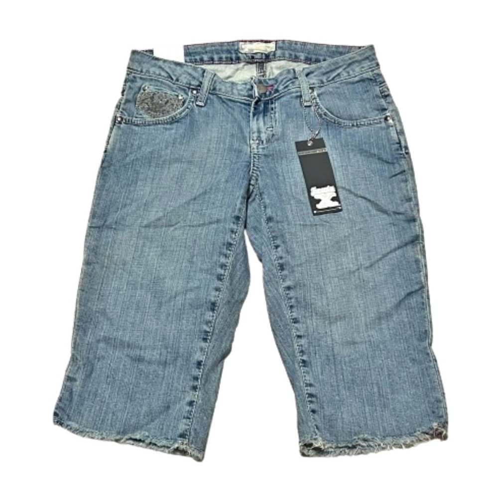 Wrangler Twenty X Shorts Jean Denim Houston Bermuda Raw Hem Cut Off Sz 3…